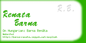 renata barna business card